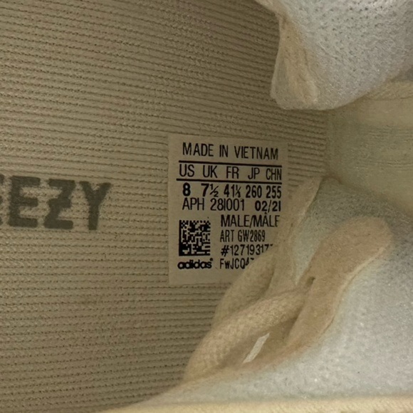 Adidas Yeezy Boost 350 V2 Mono‎ Ice Blue Canvas Shoes Mens 8 - Picture 8 of 12